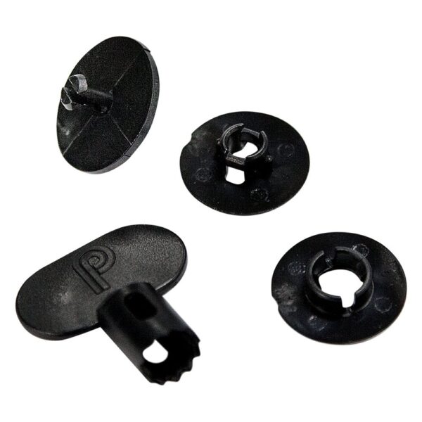 Universal Harley-Davidson® Elite Series 1st Row Floor Mats by Plasticolor®. Harley Logo and Orange Stripe.