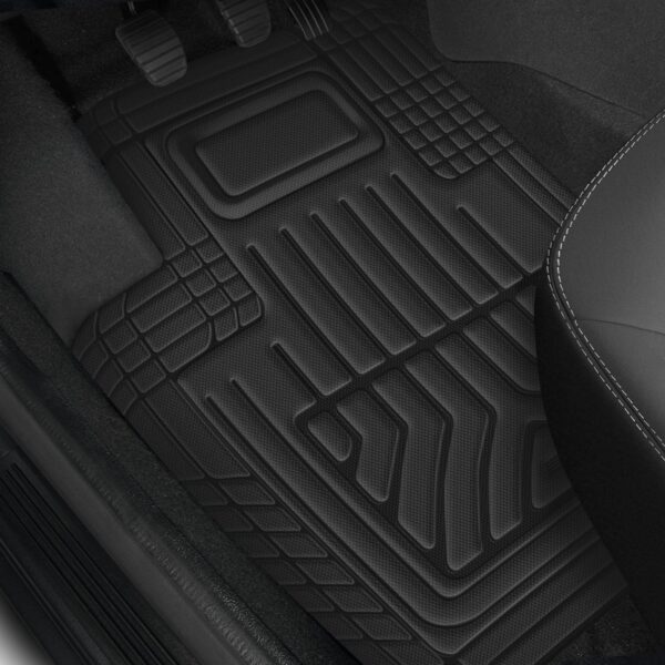 2379l-09-fr4-oncar Universal KAGU 1st Row - Footwell Coverage & 2nd Row - Footwell Coverage Black Floor Liner Set by 3D MAXpider®.