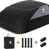 Sailnovo Car Roof Box 15 Cubic Feet Foldable Waterproof 1000D with 6 Reinforced Straps 4 Door Hooks for Travel and Luggage Transport for All Vehicles with/without Pannier Rack