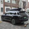 Car Roof Box 900L, Double-Side Opening, ABS Material, Universal Fit with U-Hook System, 900L Upgrade, 2 Silent Crossbars (Glossy black - single box)