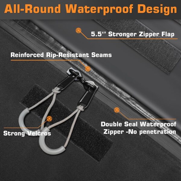 Sailnovo Car Roof Box 15 Cubic Feet Foldable Waterproof 1000D with 6 Reinforced Straps 4 Door Hooks for Travel and Luggage Transport for All Vehicles with/without Pannier Rack