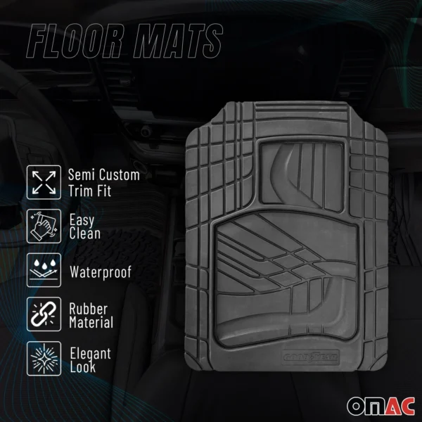 Universal Floor Mats by OMAC®. Protect your vehicle from muddy shoes, spilled drinks, and daily messes with these heavy-duty floor mats.