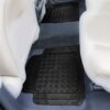 Universal Trimmable ClimaProof™ Non-Slip 1st & 2nd Row Rubber Floor Mat Set with Footprint Design by FH Group®. 4 Pieces.