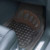 Universal Trimmable ClimaProof™ Non-Slip 1st & 2nd Row Rubber Floor Mat Set with Footprint Design by FH Group®. 4 Pieces.