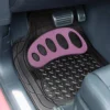 Universal Trimmable ClimaProof™ Non-Slip 1st & 2nd Row Rubber Floor Mat Set with Footprint Design by FH Group®. 4 Pieces.