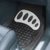Universal Trimmable ClimaProof™ Non-Slip 1st & 2nd Row Rubber Floor Mat Set with Footprint Design by FH Group®. 4 Pieces.
