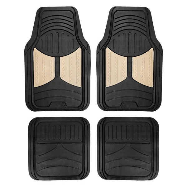 Universal Trimmable ClimaProof™ Monster Eye 1st & 2nd Row Rubber Floor Mat Set by FH Group®. 4 Pieces.