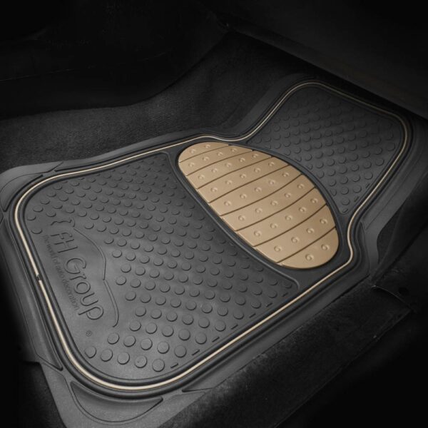 Universal Heavy Duty ClimaProof™ 1st & 2nd Row Rubber Floor Mat Set by FH Group®. 3 Pieces.