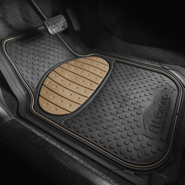 Universal Heavy Duty ClimaProof™ 1st & 2nd Row Rubber Floor Mat Set by FH Group®. 3 Pieces.