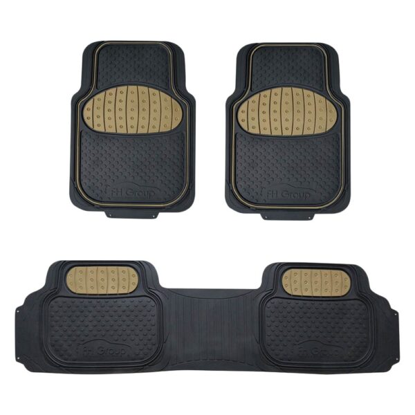 Universal Heavy Duty ClimaProof™ 1st & 2nd Row Rubber Floor Mat Set by FH Group®. 3 Pieces.