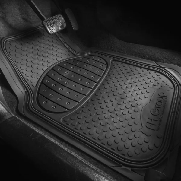 Universal Heavy Duty ClimaProof™ 1st & 2nd Row Rubber Floor Mat Set by FH Group®. 3 Pieces.