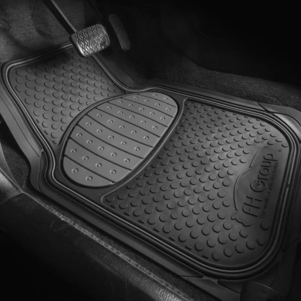 Universal Heavy Duty ClimaProof™ 1st & 2nd Row Rubber Floor Mat Set by FH Group®. 3 Pieces.
