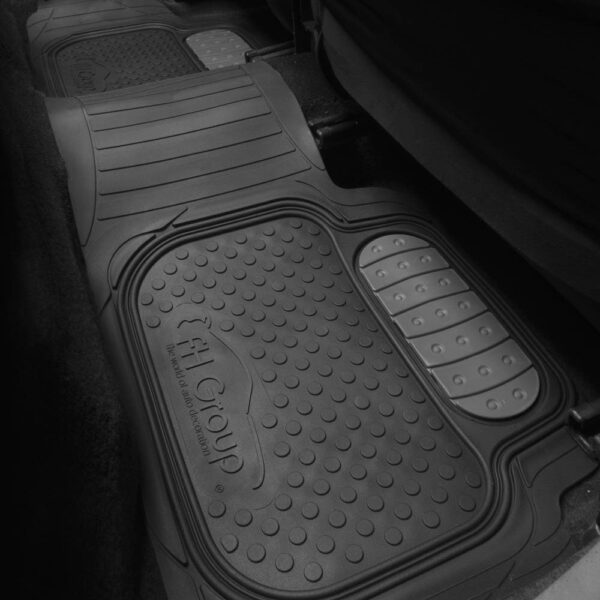 Universal Heavy Duty ClimaProof™ 1st & 2nd Row Rubber Floor Mat Set by FH Group®. 3 Pieces.