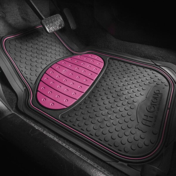 Universal Heavy Duty ClimaProof™ 1st & 2nd Row Rubber Floor Mat Set by FH Group®. 3 Pieces.