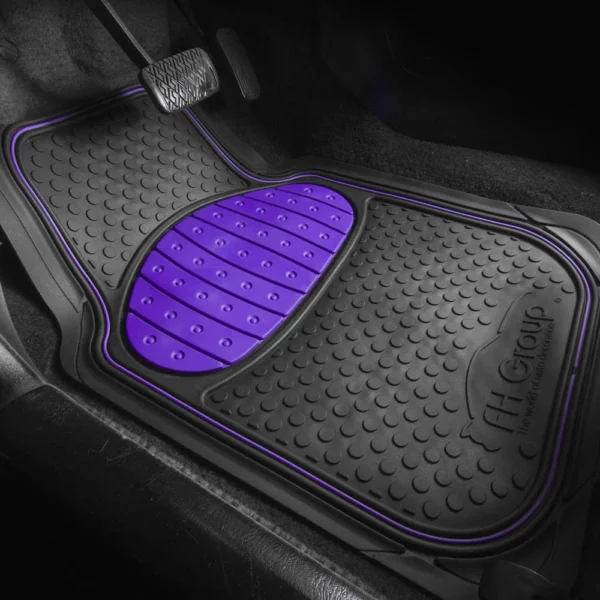 Universal Heavy Duty ClimaProof™ 1st & 2nd Row Rubber Floor Mat Set by FH Group®. 3 Pieces.