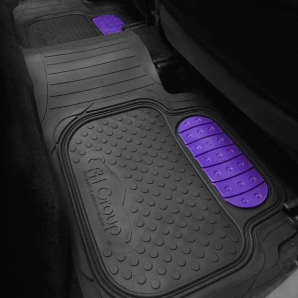 Universal Heavy Duty ClimaProof™ 1st & 2nd Row Rubber Floor Mat Set by FH Group®. 3 Pieces.