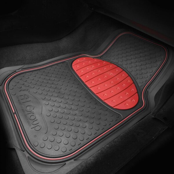 Universal Heavy Duty ClimaProof™ 1st & 2nd Row Rubber Floor Mat Set by FH Group®. 3 Pieces.