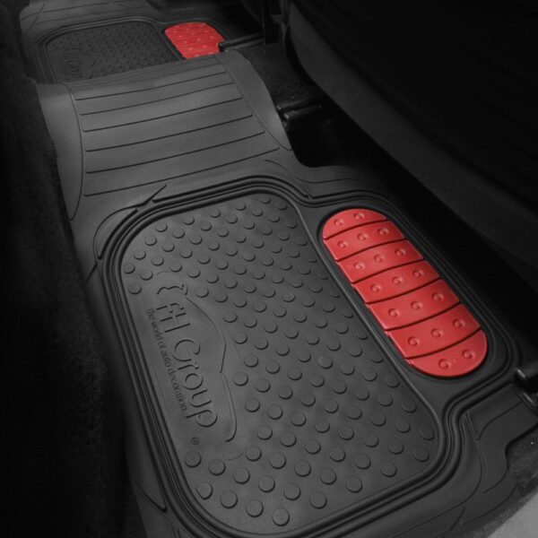 Universal Heavy Duty ClimaProof™ 1st & 2nd Row Rubber Floor Mat Set by FH Group®. 3 Pieces.