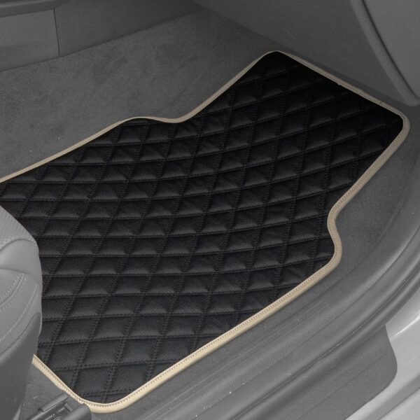 Universal Deluxe 1st & 2nd Row Leather Floor Mat Set by FH Group®. 4 Pieces.