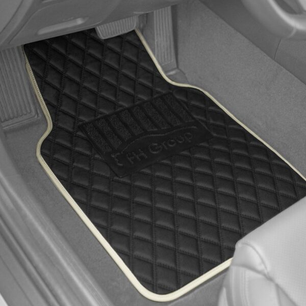 Universal Deluxe 1st & 2nd Row Leather Floor Mat Set by FH Group®. 4 Pieces.