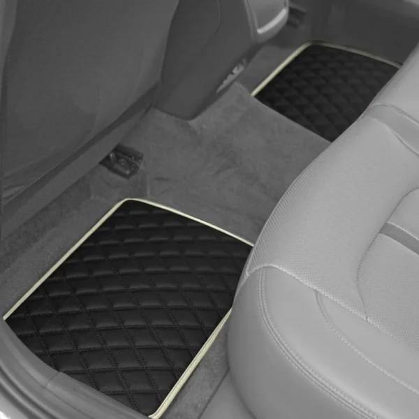 Universal Deluxe 1st & 2nd Row Leather Floor Mat Set by FH Group®. 4 Pieces.
