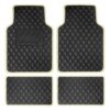 Universal Deluxe 1st & 2nd Row Leather Floor Mat Set by FH Group®. 4 Pieces.