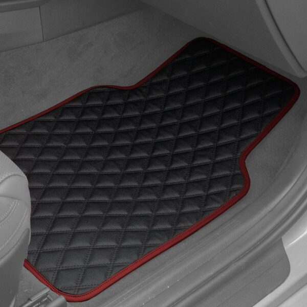 Universal Deluxe 1st & 2nd Row Leather Floor Mat Set by FH Group®. 4 Pieces.