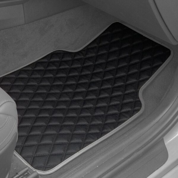Universal Deluxe 1st & 2nd Row Leather Floor Mat Set by FH Group®. 4 Pieces.
