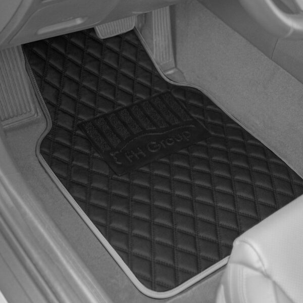 Universal Deluxe 1st & 2nd Row Leather Floor Mat Set by FH Group®. 4 Pieces.