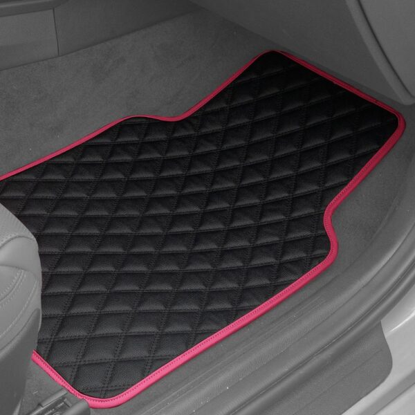 Universal Deluxe 1st & 2nd Row Leather Floor Mat Set by FH Group®. 4 Pieces.