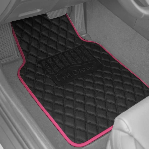 Universal Deluxe 1st & 2nd Row Leather Floor Mat Set by FH Group®. 4 Pieces.