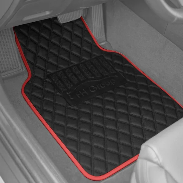 Universal Deluxe 1st & 2nd Row Leather Floor Mat Set by FH Group®. 4 Pieces.