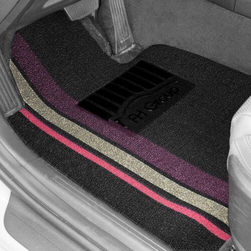 Universal DIY Ultra Waterproof 1st & 2nd Row Rubber Floor Mat Set by FH Group®. 4 Pieces.