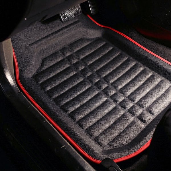 Universal Deep Tray Non-Slip Leather Floor Mats by FH Group®.