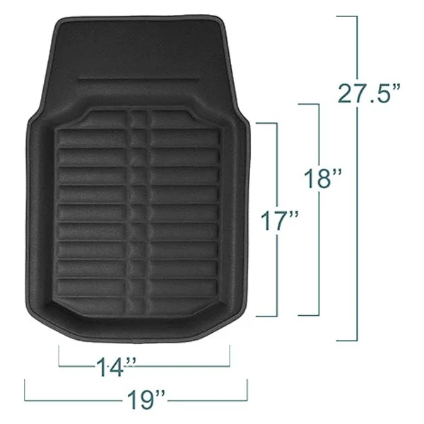 Universal Deep Tray Non-Slip Leather Floor Mats by FH Group®.