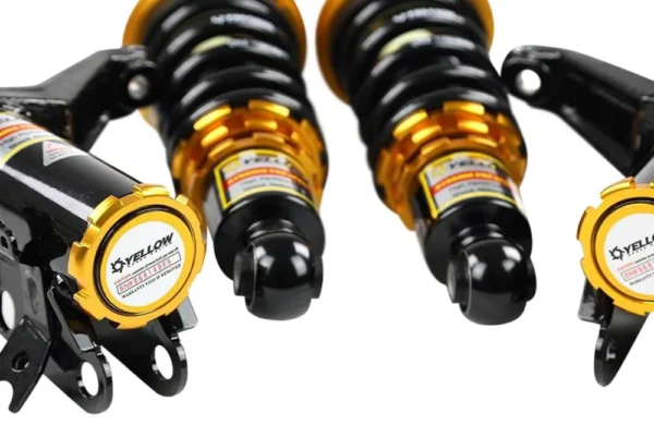 BMW 3-Series 2025, Dynamic Pro Sport™ Front and Rear Coilover Kit with 0.5"-2.5" Front and 0.5"-2.5" Rear Body Drop by Yellow Speed Racing®.