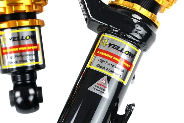 BMW 3-Series 2025, Dynamic Pro Sport™ Front and Rear Coilover Kit with 0.5"-2.5" Front and 0.5"-2.5" Rear Body Drop by Yellow Speed Racing®.
