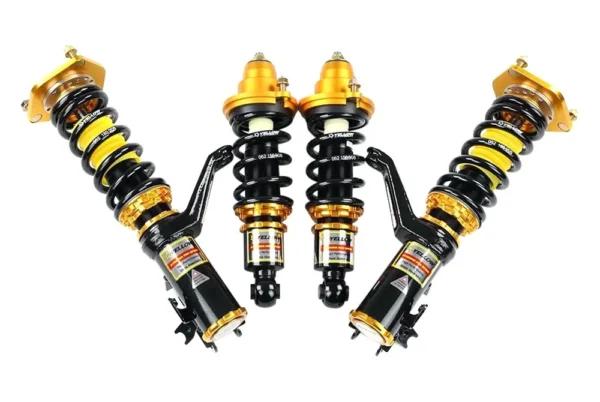 BMW 3-Series 2025, Dynamic Pro Sport™ Front and Rear Coilover Kit with 0.5"-2.5" Front and 0.5"-2.5" Rear Body Drop by Yellow Speed Racing®.