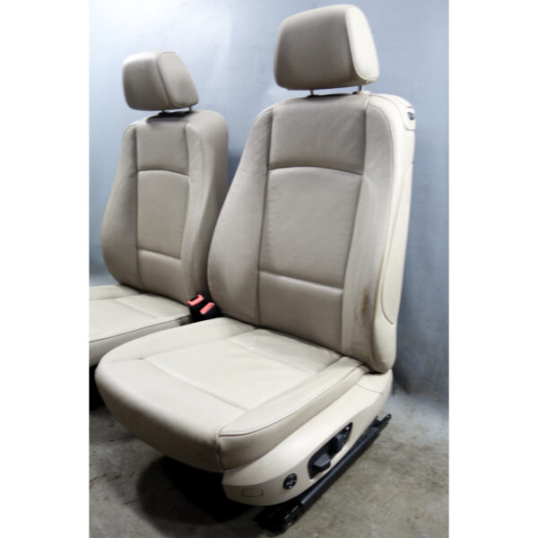 inv_036555_05__94621 2009-2013 BMW E82 1 Series Coupe Factory Basic Seat Front Beige Leather OEM