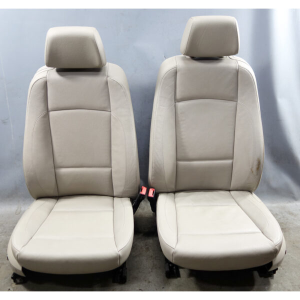 inv_036555__58941 2009-2013 BMW E82 1 Series Coupe Factory Basic Seat Front Beige Leather OEM