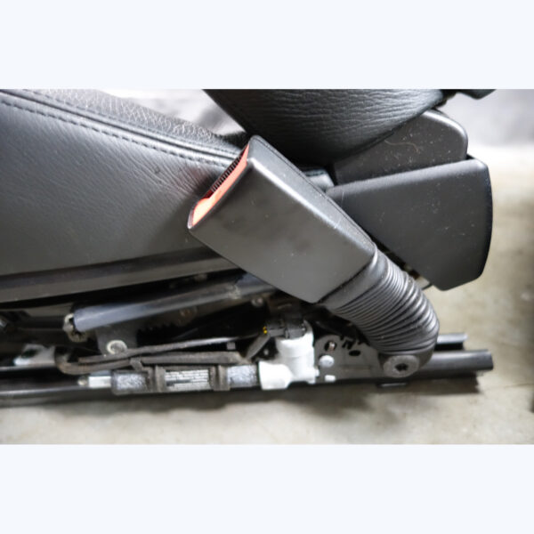 Damaged 04-10 BMW E63 M6 Coupe Front ///M-Sport Seat Pair Black Merino Leather