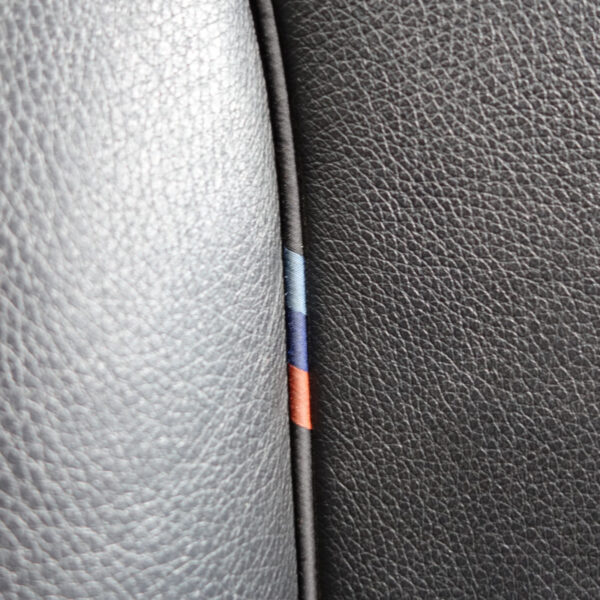 14-20 BMW F30 3-Series F36 Front Sport Seat Pair Black Leather w Blue Stitch OEM