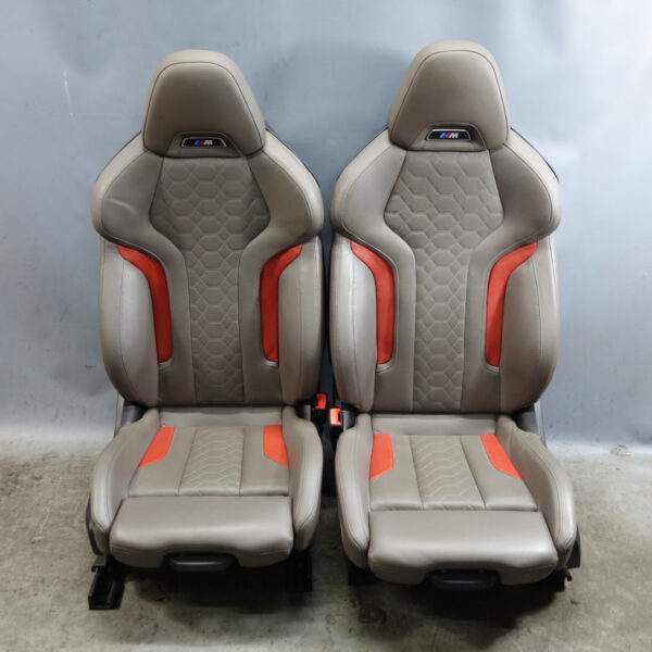 inv_051909__43555 20-24 BMW F97 X3M F98 X4M Competition Front M Sport Seat Pair Adelaide Grey OEM