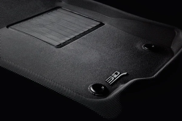 kagu-material-carbon-close-up Universal KAGU 1st Row - Footwell Coverage & 2nd Row - Footwell Coverage Black Floor Liner Set by 3D MAXpider®.