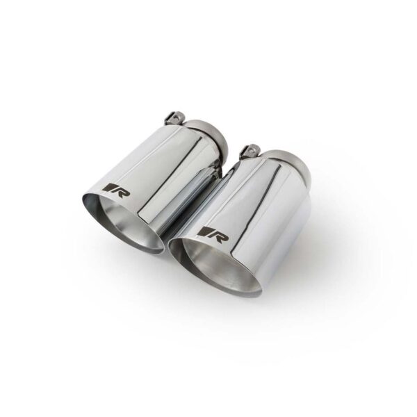 Remus Stainless Steel 102mm Chrome Angled Exhaust Tips With Straight Cut Design (Set of 4)