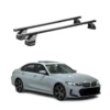 Fix Point Roof Racks Cross Bars for BMW 3 Series G20 Sedan 2019-2026 Steel Black