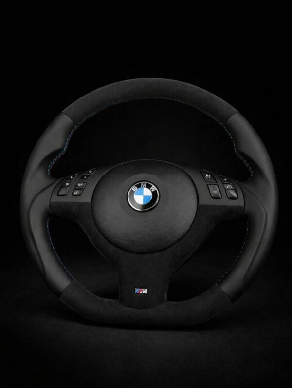 BMW OEM Custom Alcantara M Sport E46 M3 E39 M5 M Steering Wheel Blue Stiching