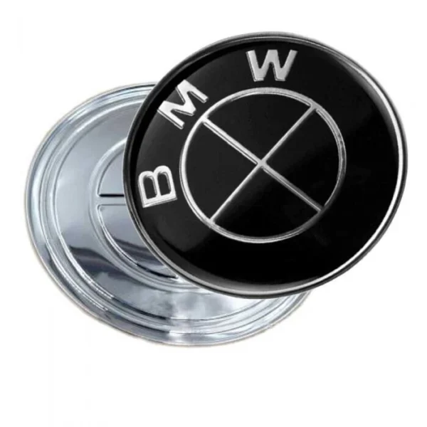 7Pcs BMW 50th Anniversary Emblem Centre Caps Badges Black & White 5x120 68MM