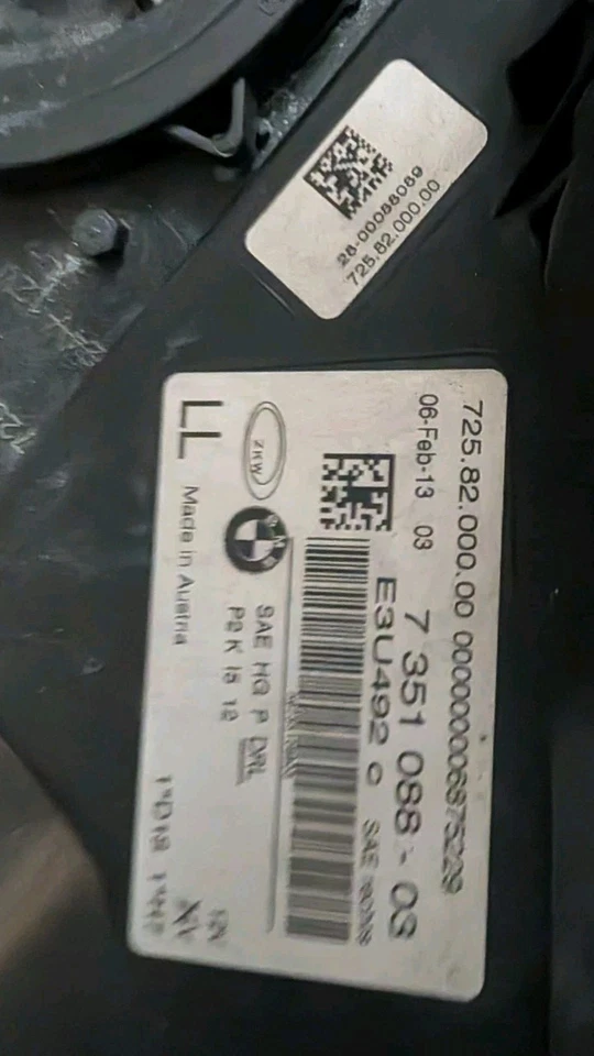 2013-2015 BMW 740i 750i 750Li HID Xenon Headlight Adaptive Driver & Passenger