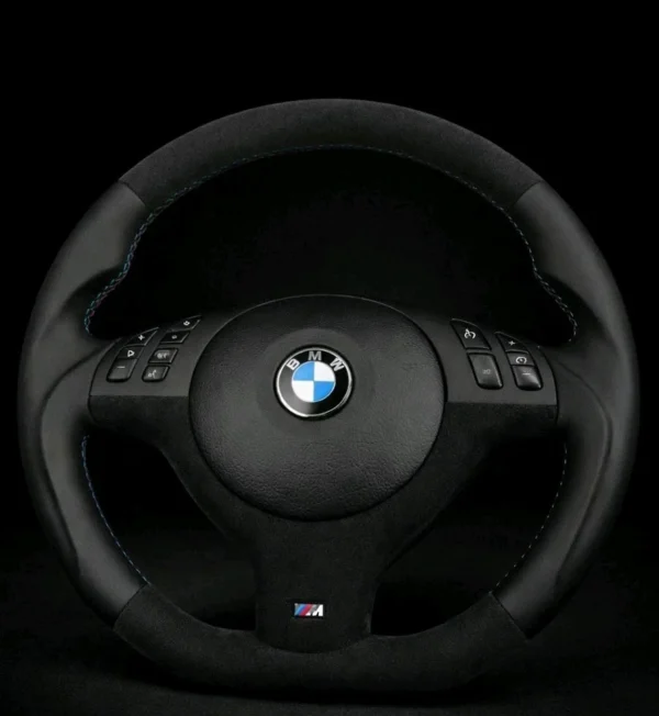 BMW OEM Custom Alcantara M Sport E46 M3 E39 M5 M Steering Wheel Blue Stiching
